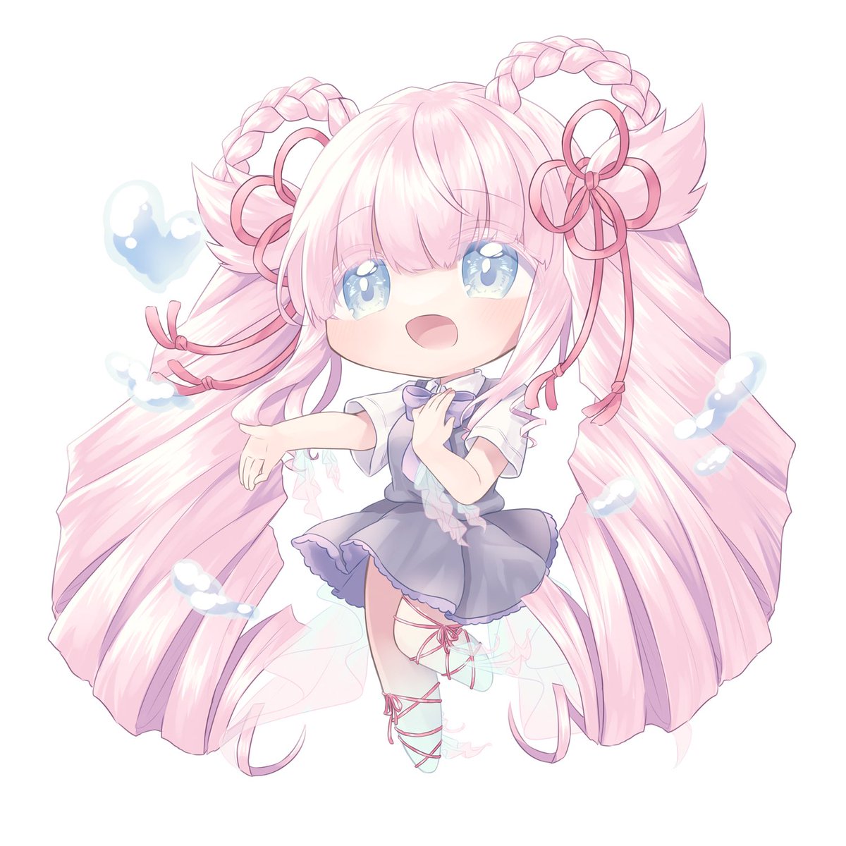 「skebとモデルの宣伝を兼ねて無償企画をします!  SDイラスト 1名様  本ツ」|とらねこ@ご依頼受付中のイラスト