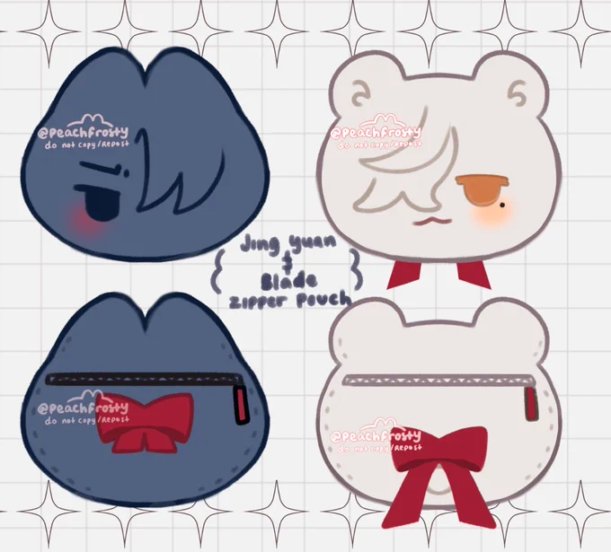 Working on making Jing yuan and blade coin pouches this summer🥺🪙 #jingren #HonkaiStarRail