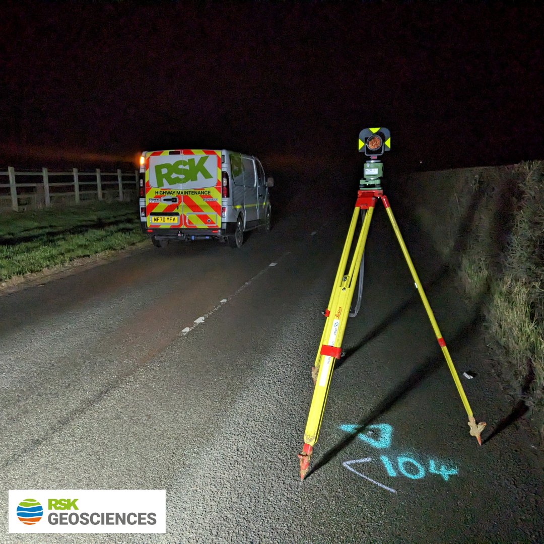 Eerie night photo taken📸while working with Traffic Management🦺

#LandSurveyors play an integral role in land development, from the #mapping of land, to planning & design, and the final construction

Have a question?
📧 RSKTopographicalEnquiries@rsk.co.uk