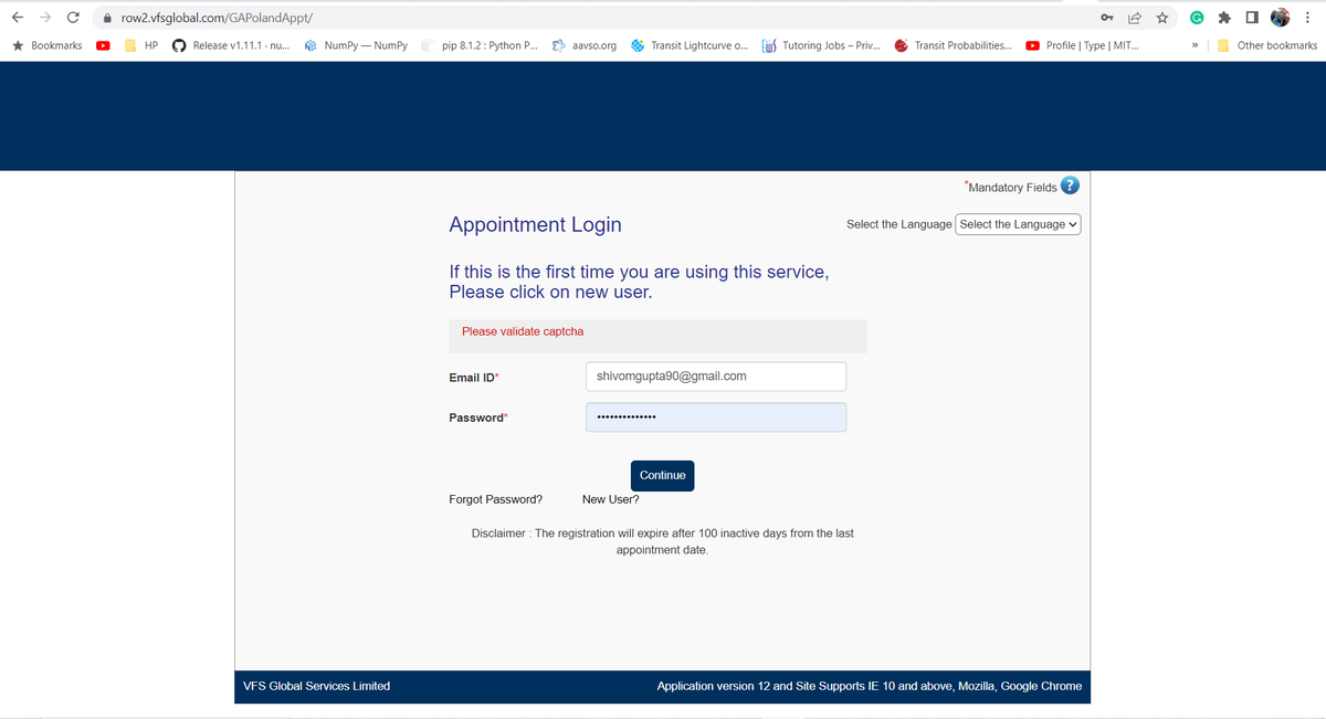 shivomgupta90's tweet photo. Invited by @EAS_astro to participate in EAS 2023 from July 10-14, Poland. Getting a login error for the past month. Contacted @vfsglobalcare &amp; embassy over phone &amp; emails. @PLinIndia  could you please provide an immediate appointment. I can share more details in DM if needed. https://t.co/5o2P5QYUAB