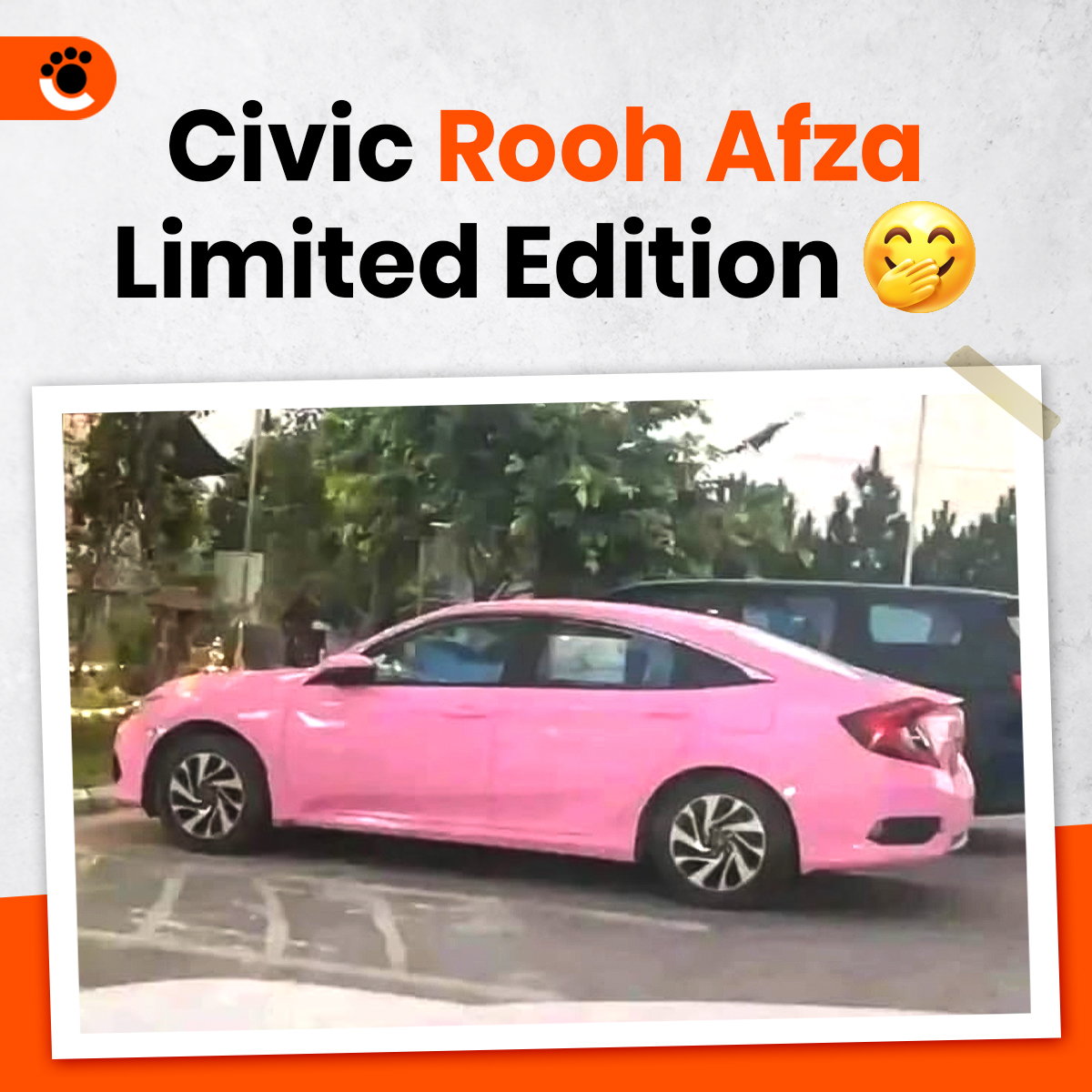Civic Rooh Afza 🤣
Limited Edition 🚘🍹😅

#honda #hondacivic #RoohAfza #limitededition #limitedstock #memes #memesdaily #memesfunny #funny #funnymemes #onlinedelivery #doorstep #grocerydelivery #grocery #food #pharma #lahore #islamabad #rawalpindi #ecommerce #cmore #cheetay