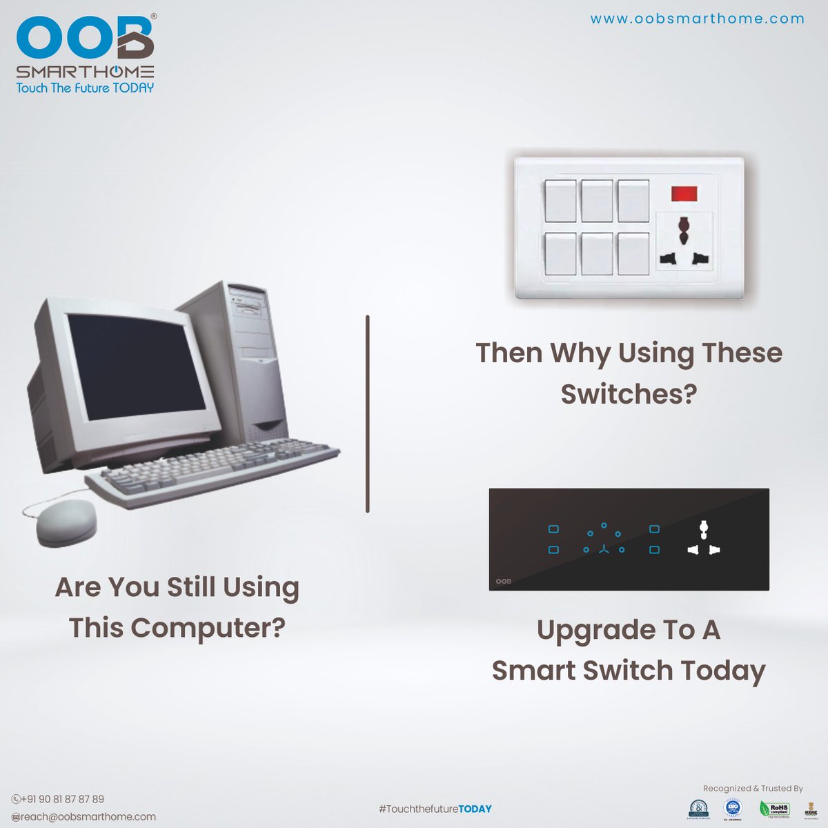 OobSmartHome's tweet photo. OOB Smarthome – Are you Still using this #Computer ?
.
.
for quick inquiry call on: +91 9081 8787 89
.
.
#coumpter #connectedhome #smarttechnology #innovation #luxuryhomes #smarthomesystem #homeautomation #touchswitch #TouchSwitches #DesignerTouchSwitches #InteriorDesign #Smart https://t.co/JklTjTSzv7