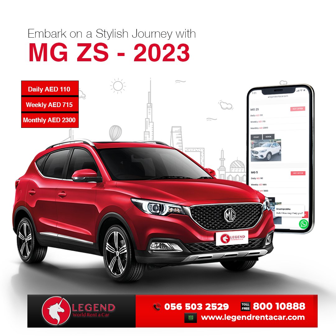 Wherever You Go, Go with Ease! Rent MG ZS and travel with confidence.
For bookings, call 056 503 2529
#legend #legendrentacar #carrental #rentalcar #carrentals #rentalcars #carsrental #rentalweddingcar #car2carrental #carsforrental #carecarental