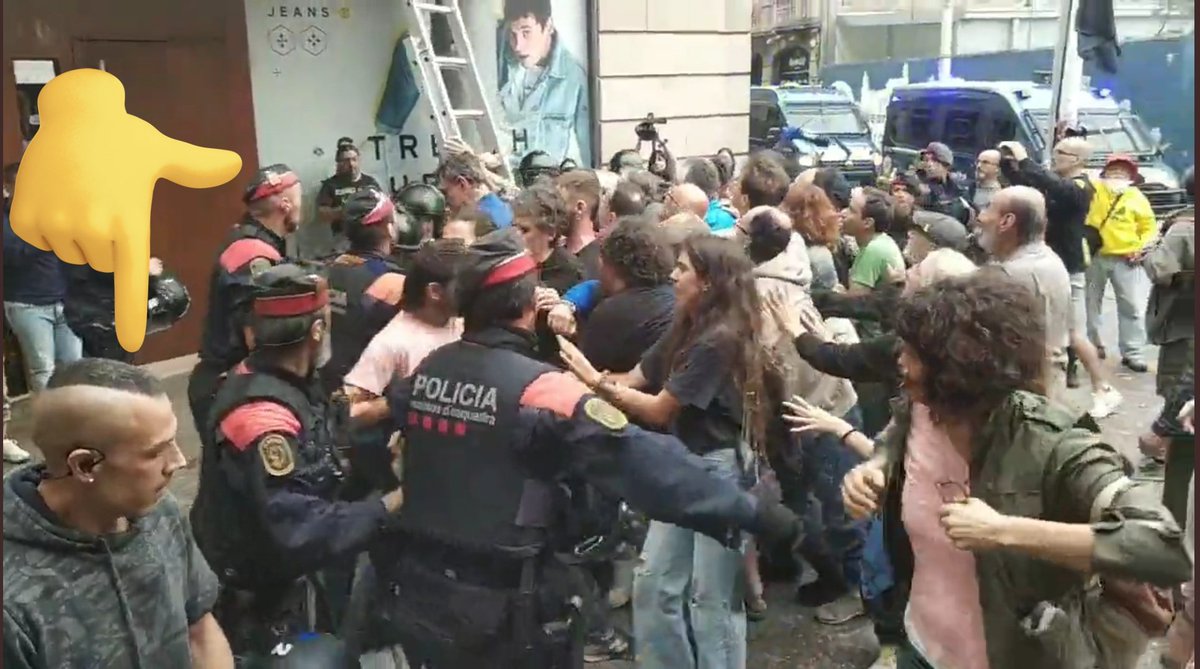 Bon dia, <a href="/joanignasielena/">Joan Ignasi Elena</a>, pots explicar què feia aquest <a href="/mossos/">Mossos</a> camuflat així ahir a les protestes davant la fundació princesa de Girona?