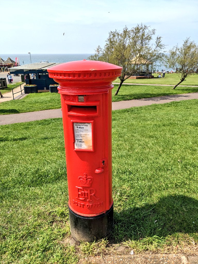 Overlooking the sea at a windy Hunstanton. 🌊📮#PostBoxADay 159/365