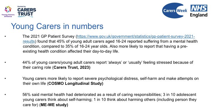 DebbieHustings's tweet photo. Day 4 of #CarersWeek2023 &amp; the theme today is all about the young carers.

And an opportunity to remind ppl that YCs are children first &amp; all children deserve a childhood.

How can we help? Better identification so support can be put in place to help reduce the need for care. https://t.co/RwtJ43jJB4