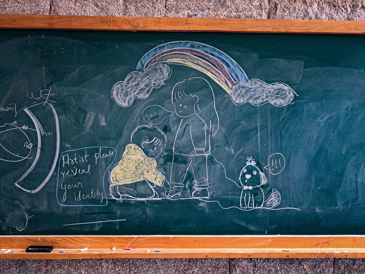 Lately, a mysterious artist has been filling the ICTS blackboards with incredible drawings and quirky words. The blackboards, which are otherwise filled with complicated equations, are getting a new character. 

The artist keeps us guessing!
#icts #chalkart #chalkartist