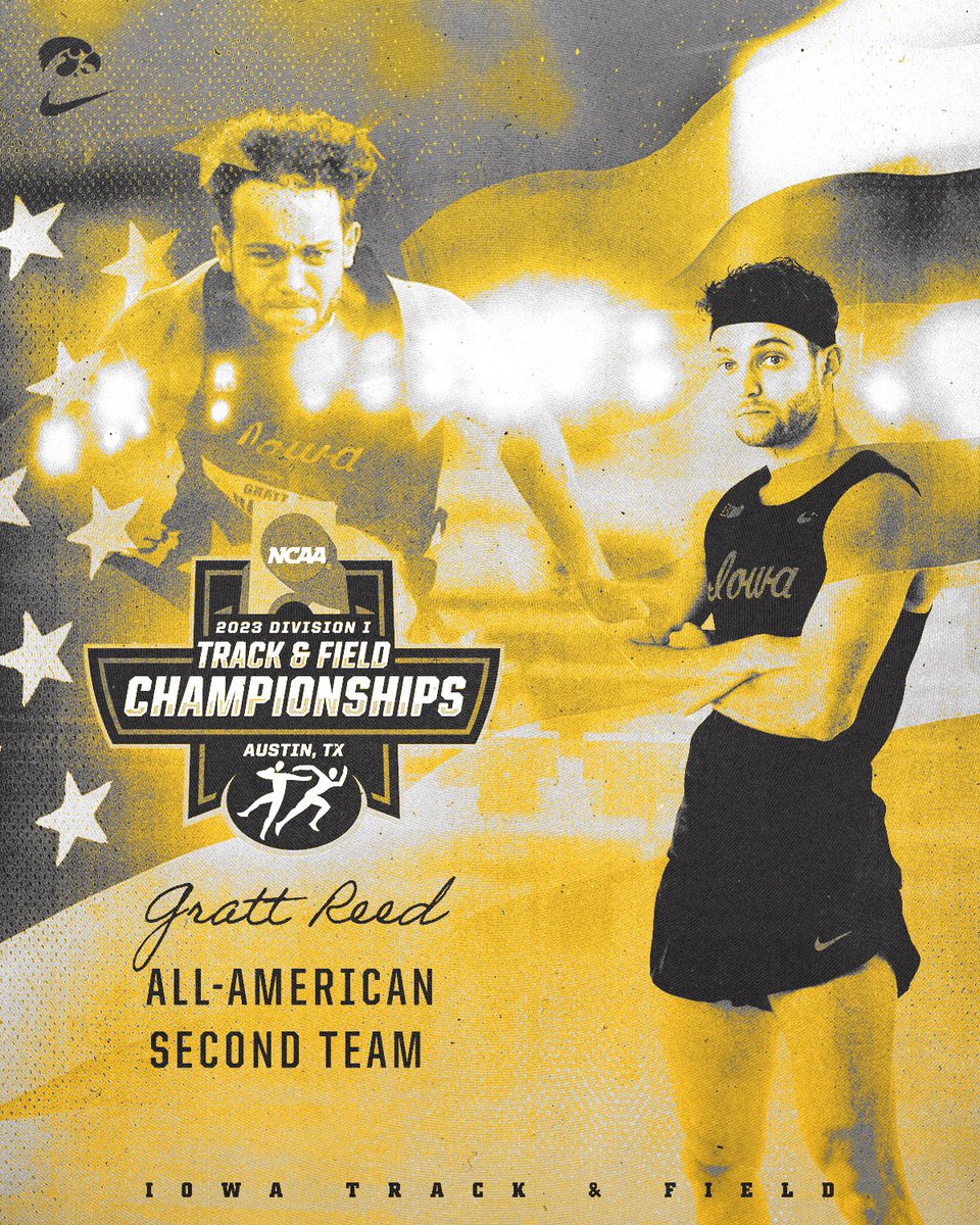 IowaXC_TF's tweet photo. 𝗡𝗖𝗔𝗔 𝗦𝗲𝗰𝗼𝗻𝗱 𝗧𝗲𝗮𝗺 🇺🇸

Gratt Reed finishes in 13.55 to claim 10th in the 110-meter hurdles. Reed is a 2nd team All-American!

#NCAATF x #Hawkeyes https://t.co/SJWlmJjfK1