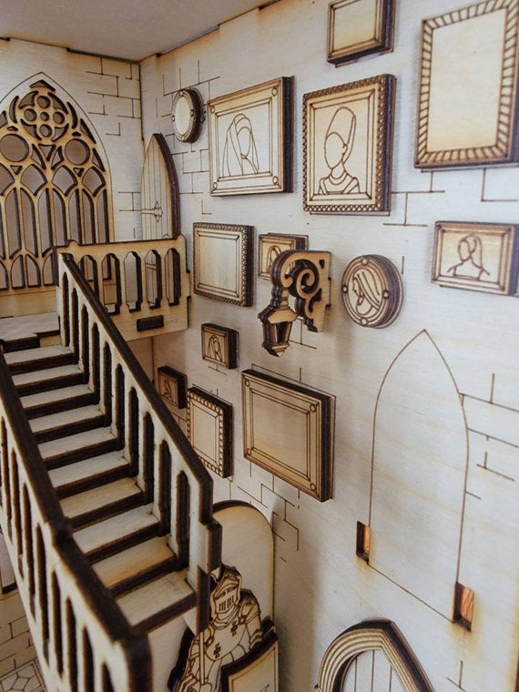 Castle Book Nook - DIY Craft - Light Kit Included etsy.me/41HE1kP #castle #booknook #bookend #bookends #booknook #diycraft <a href="/etsymktgtool/">Etsy Marketing Tools</a>