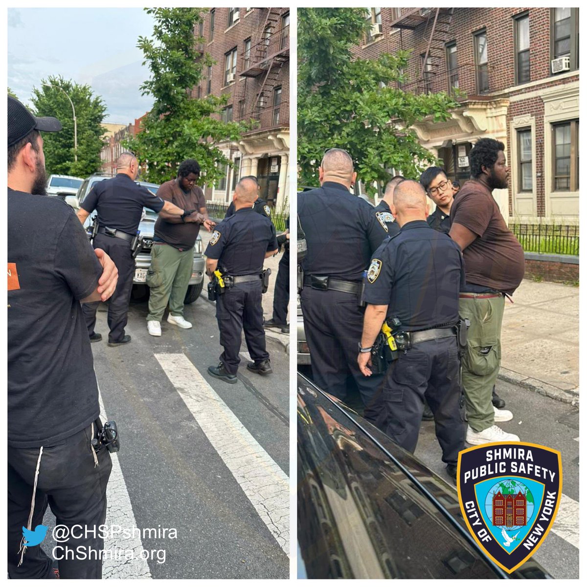 Thanks to a great response by #Shmira volunteers, 1 under arrest by @NYPD71Pct for assault on a minor. #CommunitySafety #TeamWork #NYPD