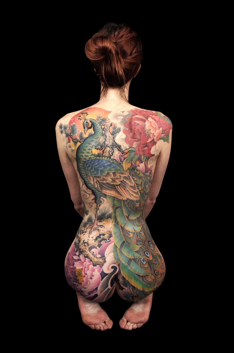 Tattoo by Will Meng 

mytats.com

#tattoo #peacock #girl #fullbacktattoo #socal