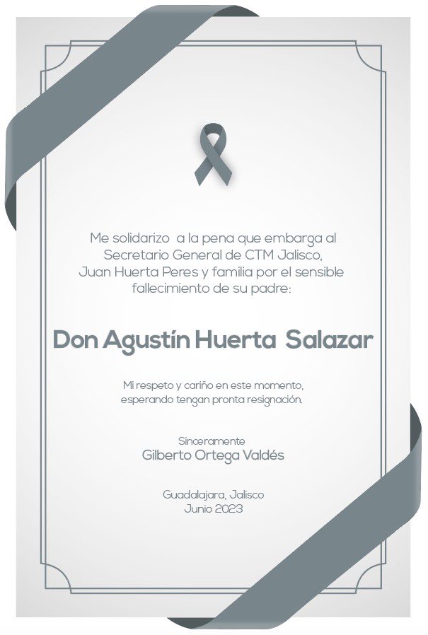 gilortegavaldes's tweet photo. Mi más sentido pésame querido @JuanHuertaPere3, le mando un abrazo con mucho cariño. Pronta resignación para usted y su familia.  @CTM_JaliscoFTJ https://t.co/pbx3yTtYi2
