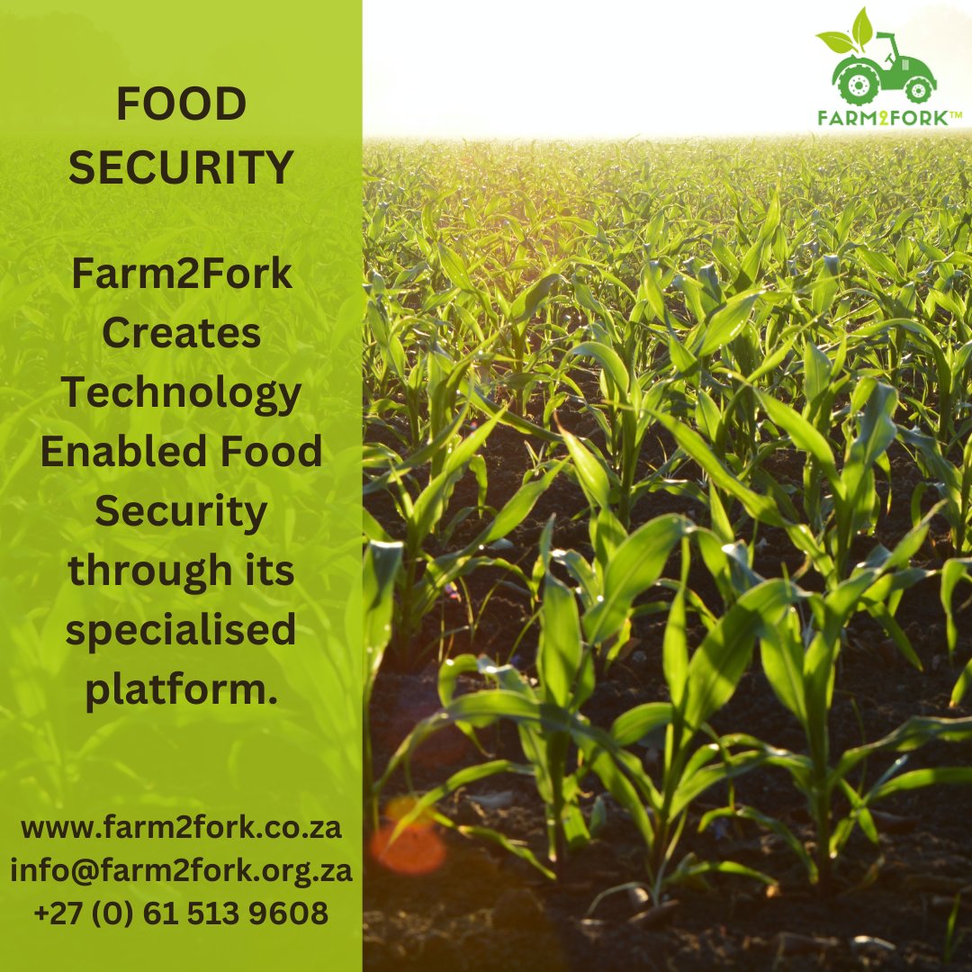 Farm2Fork™ Technology Infused Agriculture

Visit our website at:
farm2fork.org.za

#farm2fork #agriculture
#supportlocal #freshproduce
#sustianability #local #community #mzansi
#landbou #southafrica #agri #shoponline #farming #smallscalefarmers #emergingfarmers