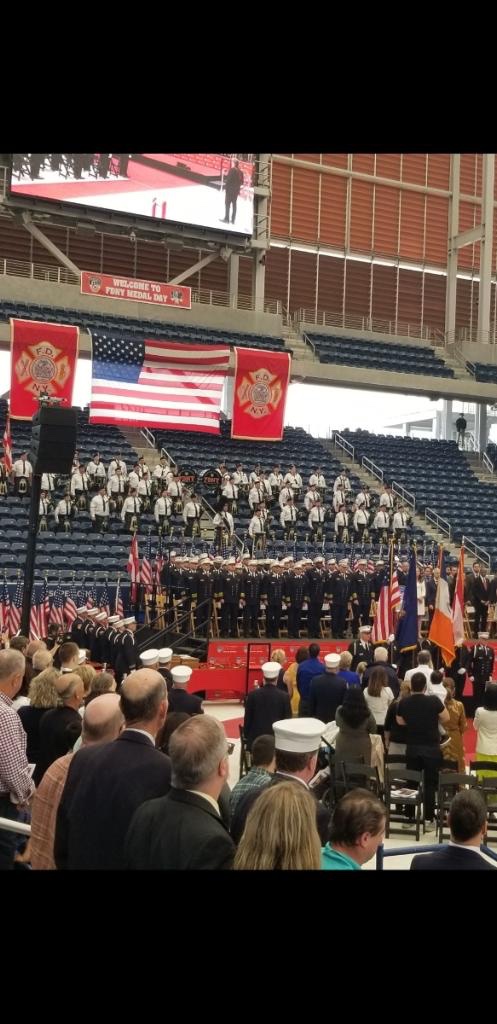 UFANYC's tweet image. The UFA would like to congratulate the 70 members who received honors on FDNY Medal Day. 
A newly established medal in Firefighter Billy Moon’s memory for any future member that saves a life by an organ donation. Billy’s wife and children were presented with the inaugural medal.