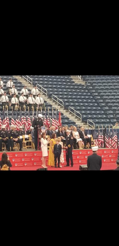 UFANYC's tweet image. The UFA would like to congratulate the 70 members who received honors on FDNY Medal Day. 
A newly established medal in Firefighter Billy Moon’s memory for any future member that saves a life by an organ donation. Billy’s wife and children were presented with the inaugural medal.