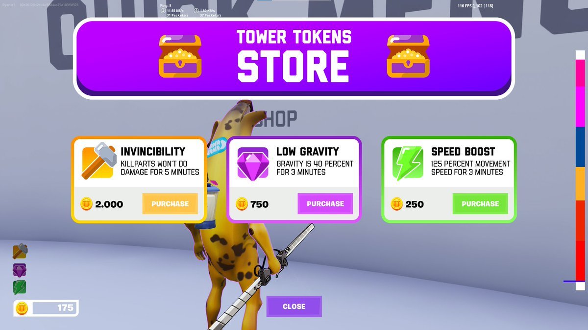 ⭐️Day 1 Patch for Tower Deathrun!

📜Patchnotes:

- ⏱️New HUD Speedrun Timer!
- ✨Teleporters added for each Tower
- 📊 Leaderboard Updated
- 🏪Quick Menu for Instant Shop Access
- 🛠️Collision &amp; Level Fixes

✅PLAY NOW: fortnite.com/creative/islan…
#UEFN #FortniteCreative