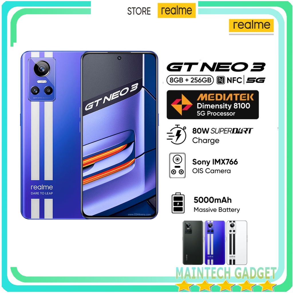 🌟 Realme GT Neo 3 256GB, GT Neo 3T 8/128 , 🌟

⭐ : 5,0
Link Produk : shp.ee/upf7wmu