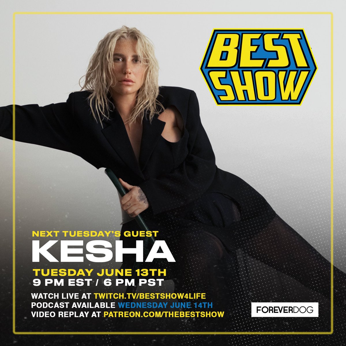 NEXT WEEK… KESHA

LIVE ON TWITCH TUESDAY 9PM ET
➡️Twitch.tv/bestshow4life

PODCAST ON WEDNESDAY
➡️ Linktr.ee/bestshow4life

VIDEO REPLAY ON PATREON
➡️Patreon.com/thebestshow