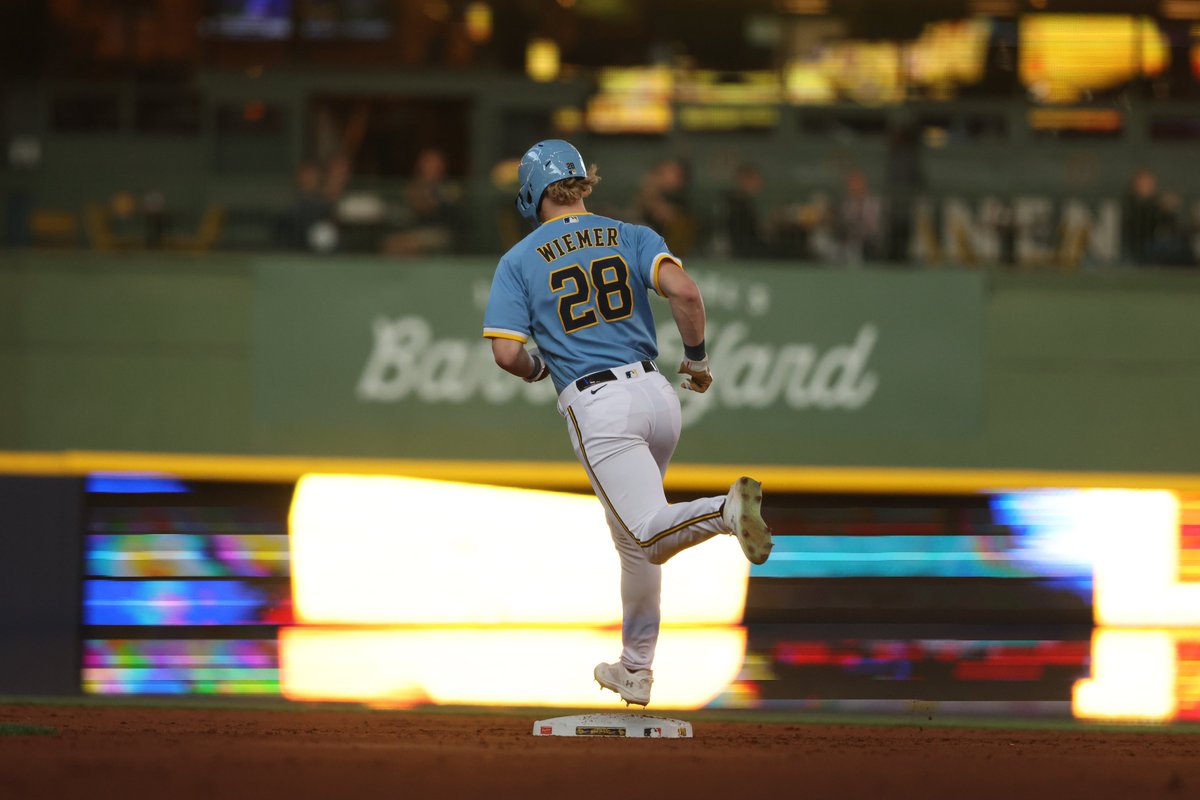 Brewers's tweet photo. Joey overshot for the cycle on this one. 

#ThisIsMyCrew | @JWiems17 https://t.co/Q4f6bCoobu