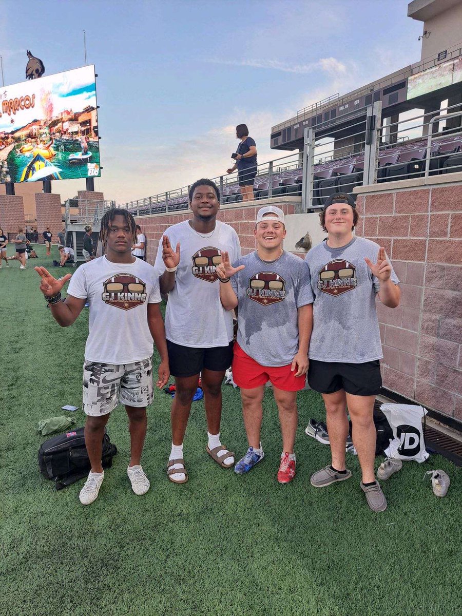 Had a great camp <a href="/TXSTATEFOOTBALL/">Texas State Football</a> and happy to be coached up by <a href="/CoachShoeOL/">Jordan Shoemaker</a>