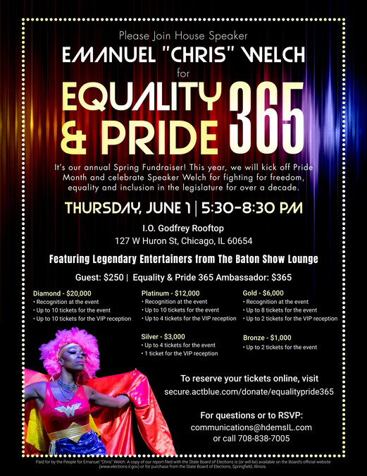 PRNlgbt's tweet photo. Join House Speaker Welch for the PRIDE celebration for all Thursday, June 1 from 5:30-8:30 pm on the Godfrey Hotel Rooftop, 127 W Huron St. Chicago, IL 60654. Tickets and sponsorships can be purchased online at https://t.co/RA1zTbQwMY https://t.co/EBO2wX6ukk https://t.co/i4f8iBK3wd