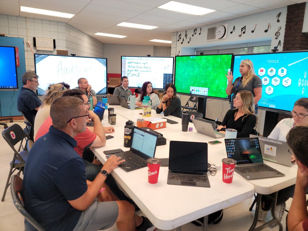 Three awesome days of <a href="/GetClearTouch/">Clear Touch</a> Training with <a href="/SarahLowey/">Sarah Lowey</a> !! We’re going to have lots of fun launching these boards at <a href="/NiagFallsCSD/">NFSchools</a> this year!!!👏🏼🎉