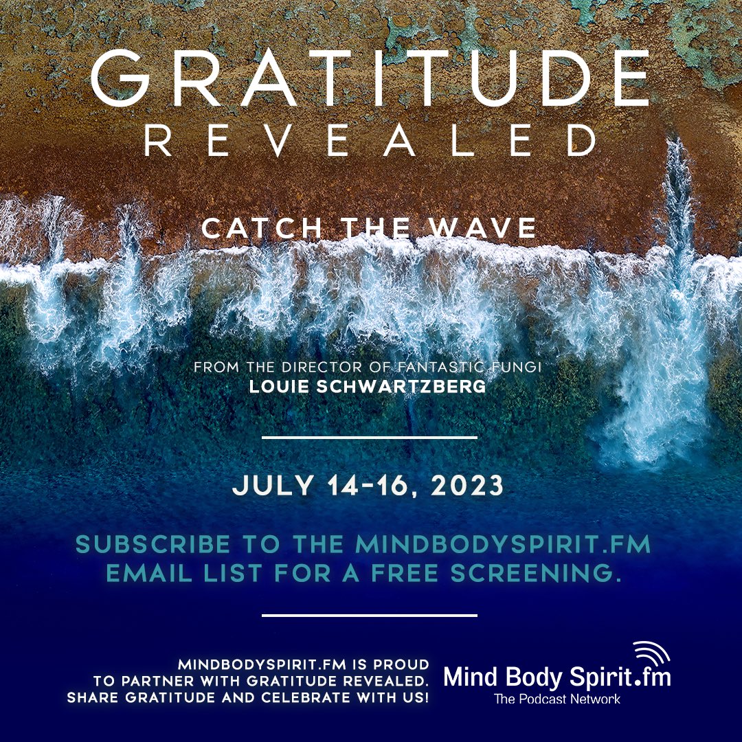 JaneAsher's tweet photo. Catch the Gratitude Wave @LouieFilms sign up to watch the film for FREE https://t.co/ZEEyq8H51a #thenextroom #gratituderevealed https://t.co/2Y3AkWmD0a