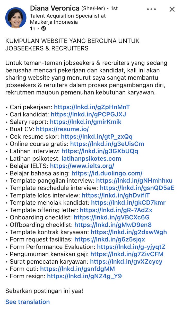darilinkedin's tweet photo. Website yang berguna buat jobseeker dan recruiter nih. Link gue taro di reply https://t.co/nFG0eblonh