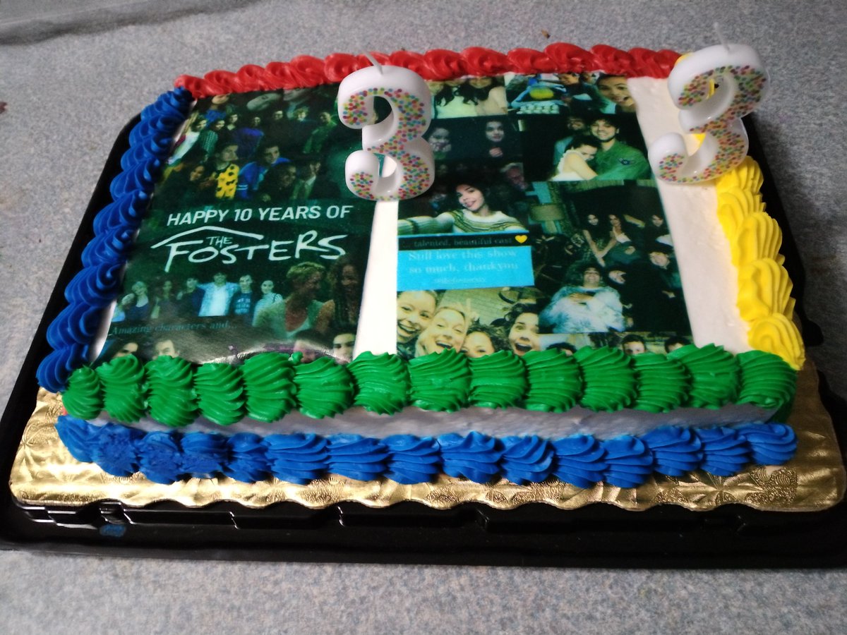 @FosteredTheBook My birthday cake to celebrate The Fosters 10th Anniversary & my 33rd birthday. I had to honor the show in a big way because it was my all time favorite when it was on the air. Thanks a million for the best 5 years & now 5 more with the spin off with Good Trouble.