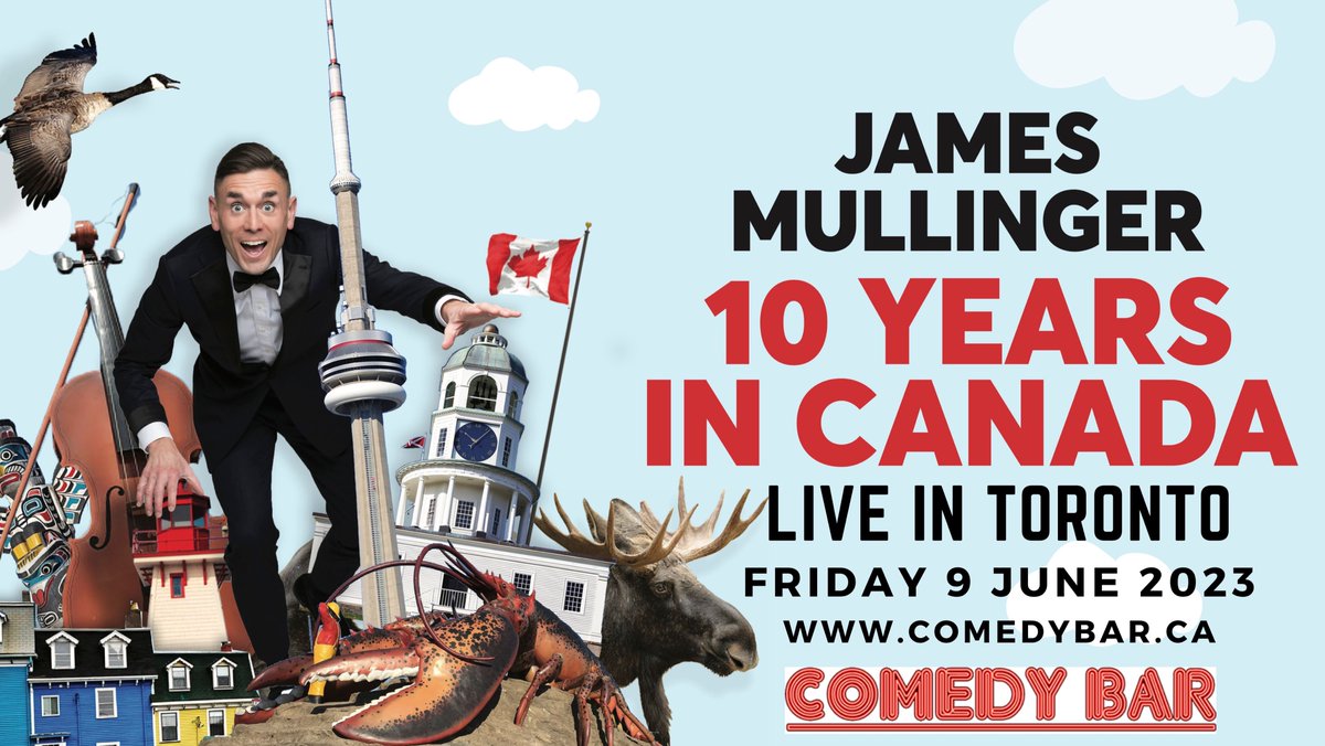 James Mullinger (@jamesmullinger) on Twitter photo THIS FRIDAY! Live in Toronto, Ontario at <a href="/comedybar/">COMEDY BAR</a> Danforth! My brand new tour show 10 Years In Canada with every special guest <a href="/TheRyanDillon/">Ryan Dillon</a>. Showtime 7pm. Tickets here:
comedybar.ca/shows/james-mu⦠#Toronto #ComedyBar #ComedyTour #JamesMullinger #TorontoComedy <a href="/blogTO/">blogTO</a> THIS FRIDAY! Live in Toronto, Ontario at <a href="/comedybar/">COMEDY BAR</a> Danforth! My brand new tour show 10 Years In Canada with every special guest <a href="/TheRyanDillon/">Ryan Dillon</a>. Showtime 7pm. Tickets here:
comedybar.ca/shows/james-mu⦠#Toronto #ComedyBar #ComedyTour #JamesMullinger #TorontoComedy <a href="/blogTO/">blogTO</a>