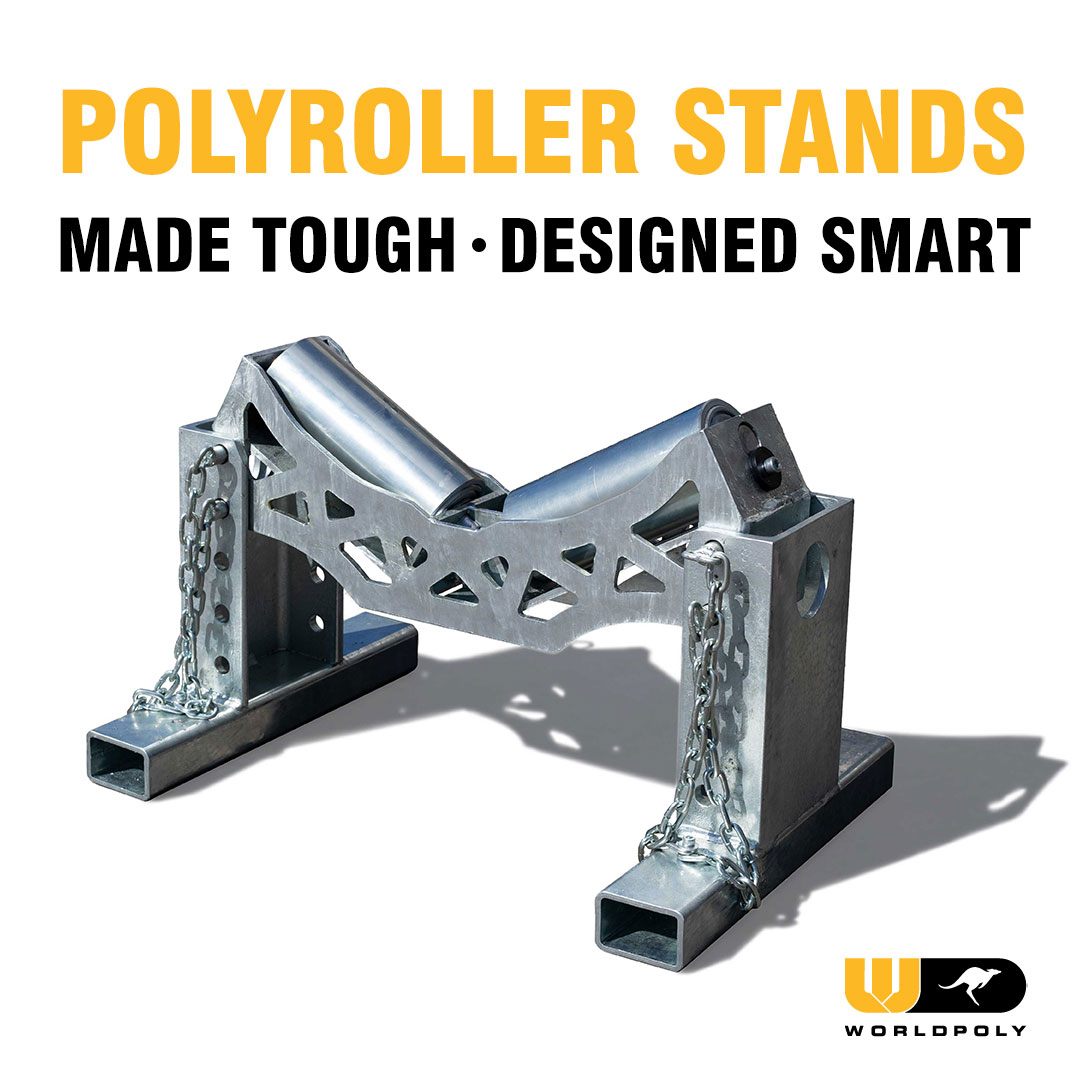 Polyroller Stands 🔩

Made tough - Designed smart
Roll pipes up to 1000mm with ease and minimise drag on the weld for cleaner joins.

✅Heavy duty steel
✅Built to last for decades
✅Ergonomically designed
✅Height adjustable
✅Variety of models

worldpoly.com/hdpe-pipe-roll…