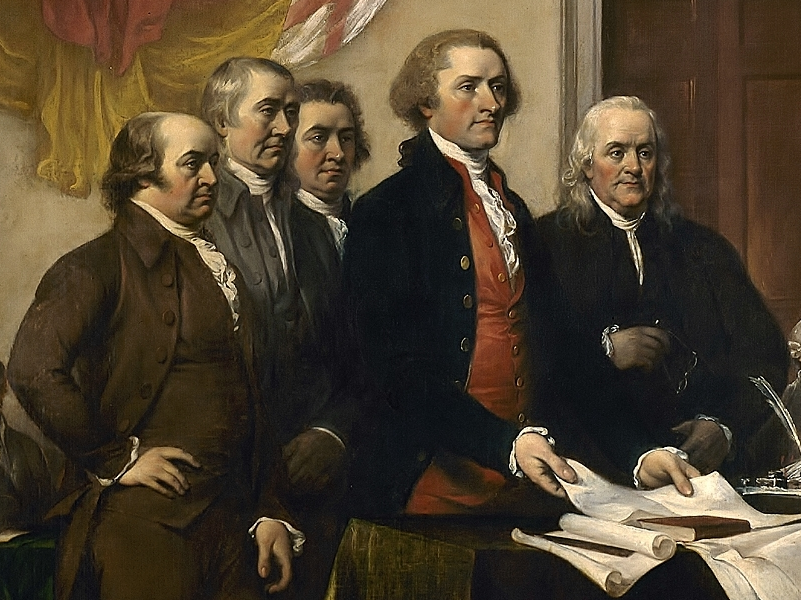 #OTD in #History, 1776, the Continental #Congress formed the Committee of Five to draft a #DeclarationofIndependence. To do so, Adams, Franklin, Roger Sherman, & Robert Livingston unanimously chose Jefferson, who'd soon write 35 words that forever changed the meaning of liberty.