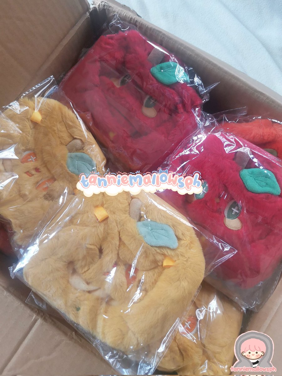 hello, good morning! the fruit headdress (aka team naligaw ng box 😭) finally arrived yesterday~ will take more pics po later. arrival notice + shipping request form will be sent din mamayang hapon. shipping will start tomorrow ^^