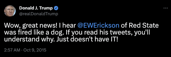 fart's tweet photo. one of the more mystifying things about trump is he thinks you can fire a dog https://t.co/Id94h7Wrkj