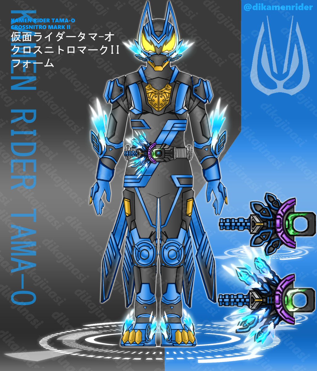 dikamenrider's tweet photo. DikamenComm : Kamen Rider Tama-O - Nitro Mark II
Owner : smalboot

Nitro MARK II! Ready Fight.

 #シン仮面ライダー #仮面ライダーギーツ #DGP不正参加 #オリジナルレイズバック #デザイアエントリー #ブーストバックル #kamenridergeats #raising #command #KamenRiderGeatsOc #boostmark2 https://t.co/9ig0ayjrXD