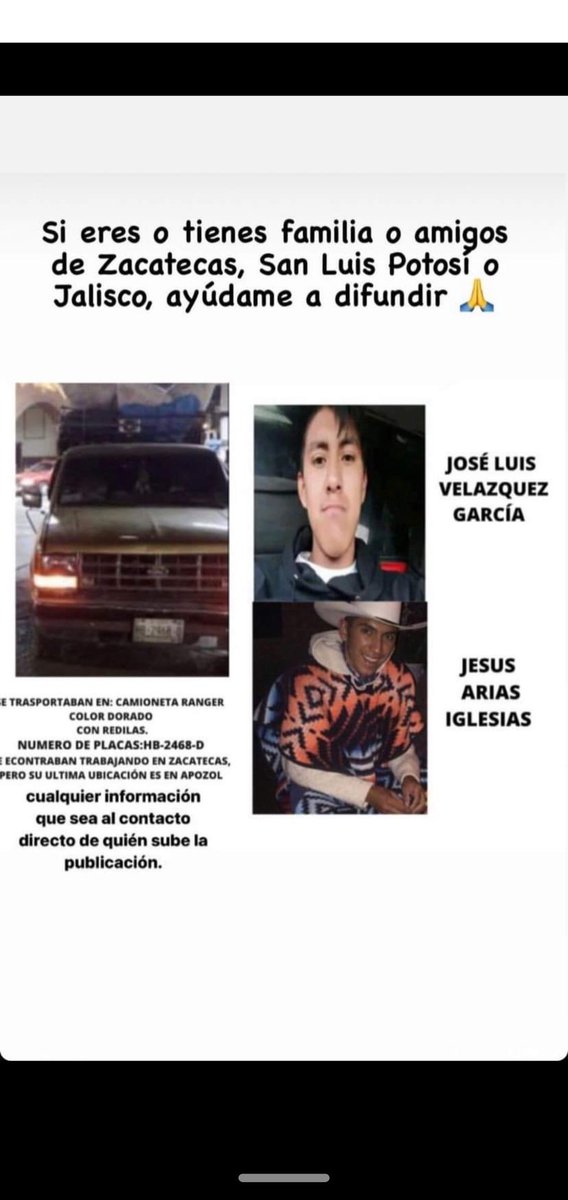 Rosario07964228's tweet photo. #HastaEncontrarte #jesusariasiglesias
#joseluisvelazquezgarcia @gobiernozac @Edomex @FiscaliaCDMX @zacalminuto_mx @ZacatecasImagen https://t.co/seVwhIbx1J