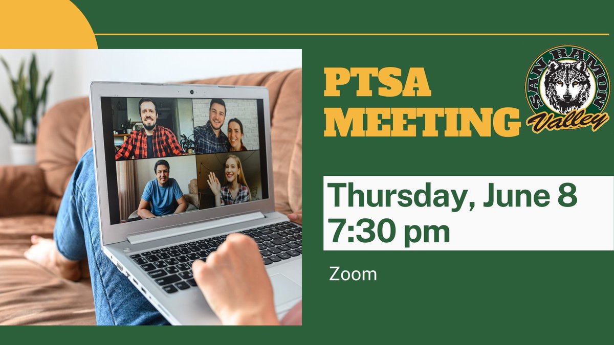Join us Thursday evening at 7:30 PM on zoom for our final PTSA meeting of the 22-23 school year. us02web.zoom.us/j/87358554897