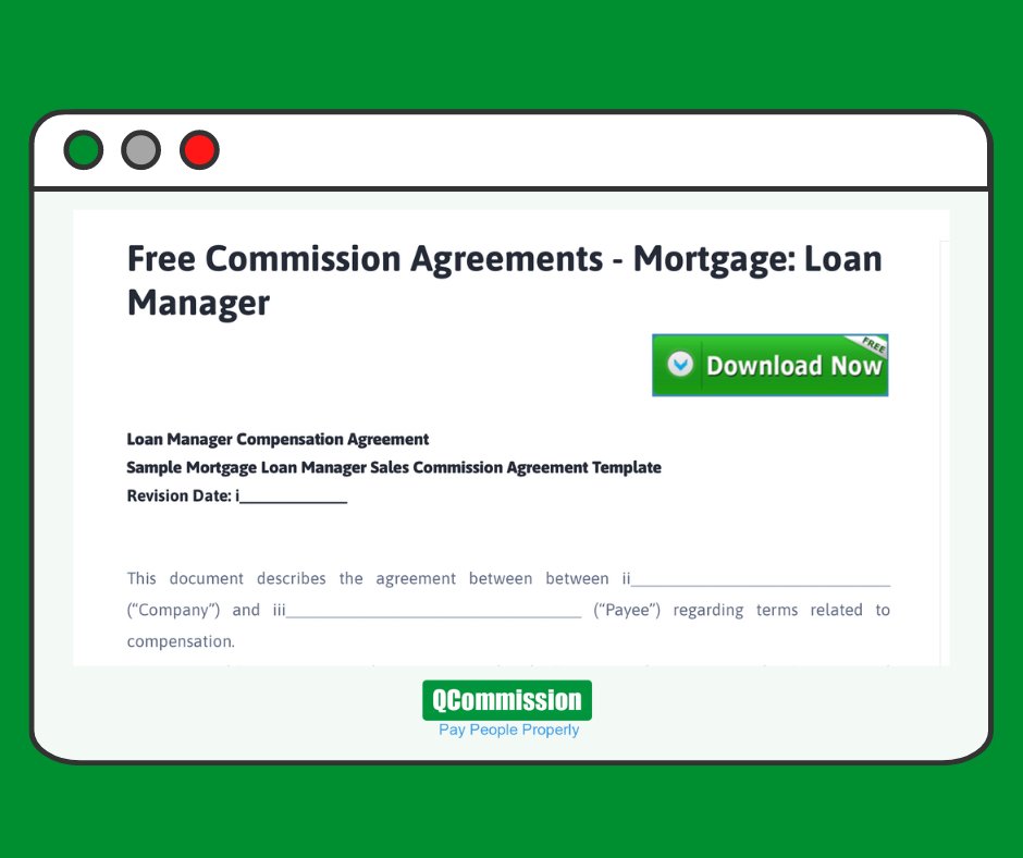 QCommission1's tweet photo. Are you looking for a free commission agreement sample for Loan Managers in the Mortgage Industry? Download your free copy here: https://t.co/rRfeRS8lxl

#loans #mortgage #loanmanager #salesperformancemanagement #commissionagreement #templates https://t.co/38kai5HmfG