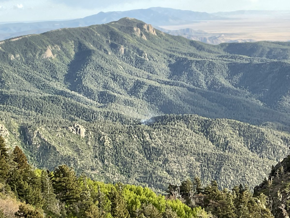 NEW FIRE START: Upper Bear Canyon
within Sandia Wilderness on the Cibola National Forest.
Start Date: June 7
Approx. Start Time: 1730
Size: .5 acres
Possible lightning strike.
Forest Service resources responding.
Full suppression strategy.
Smoke may be visible from ABQ.