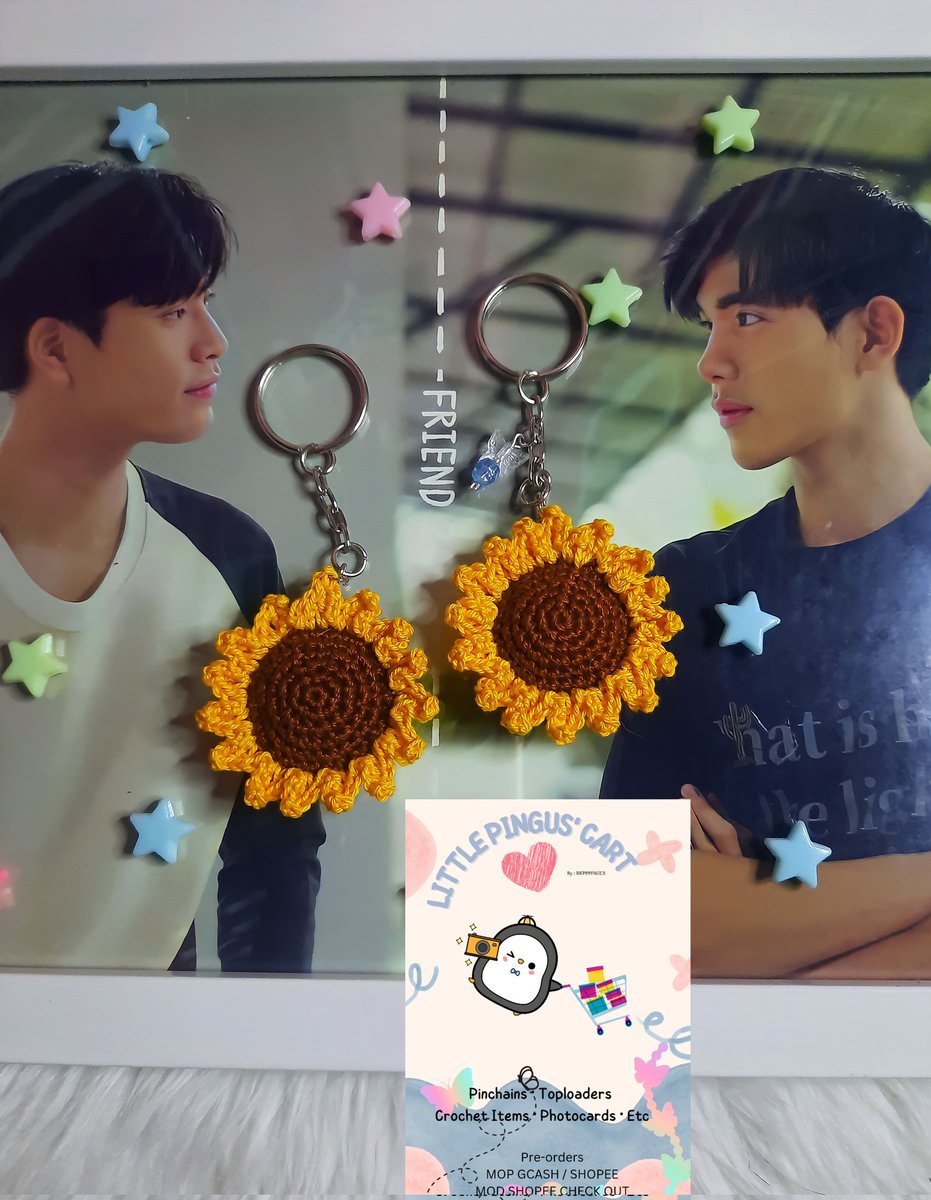 bkpppingus's tweet photo. 𝔂𝓸𝓾'𝓻𝓮 𝓶𝔂 𝓼𝓾𝓷𝓯𝓵𝓸𝔀𝓮𝓻 🌻
Sunflower Crochet Keychain (5cm)
Php 20.0
Php 28.00 (w/ 2 hang beads)
MOP GCASH
MOD via shopee checkout
OPEN FOR COMMISSION FREEBIES (discounted price depends in order)
#bentables #littlepinguscart #SunflowerCrochet #freebies https://t.co/L5LmpqvsMd