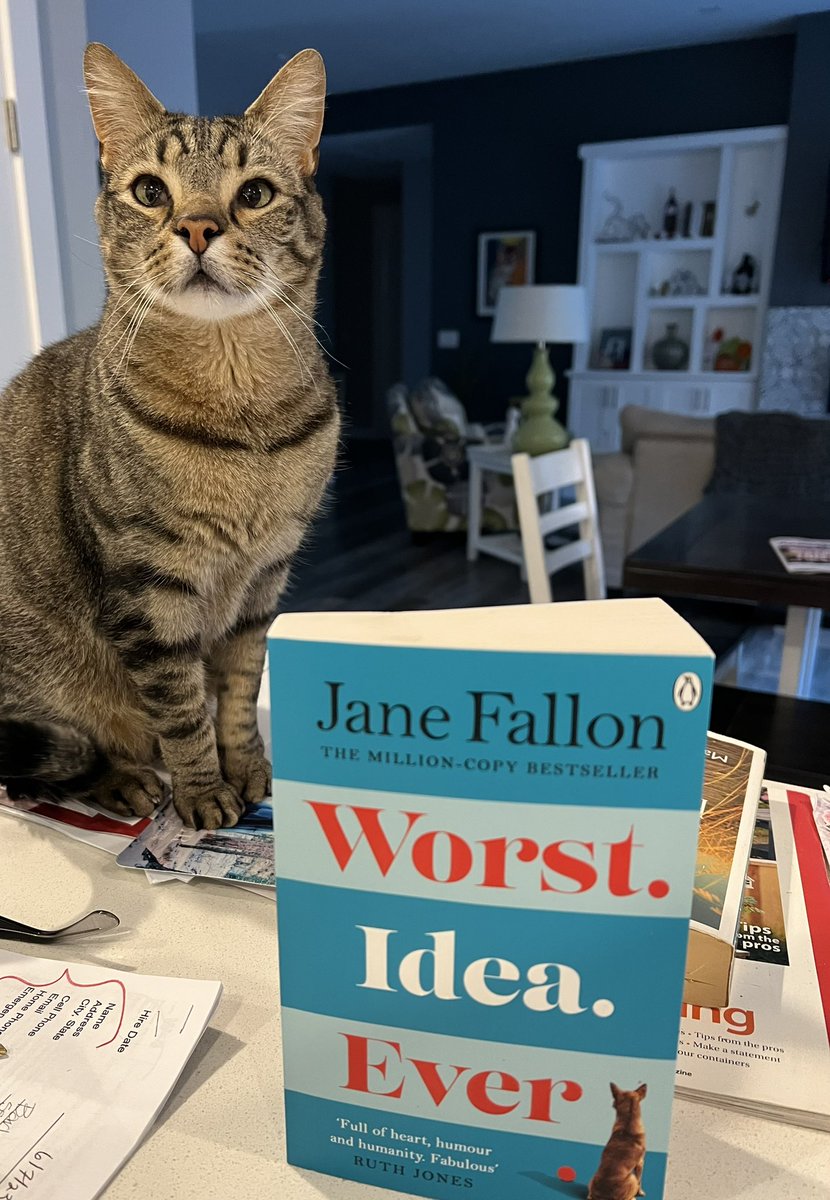 Alex is super excited about the human getting a new book! <a href="/JaneFallon/">Jane Fallon</a> ‘s “Worst. Idea. Ever.” just arrived!! He thinks some of the animals at the sanctuary would like to pose with it too, so stand by…🐶🐱🐷🐴🐰💗 Can’t wait for “Over Sharing” to get here!