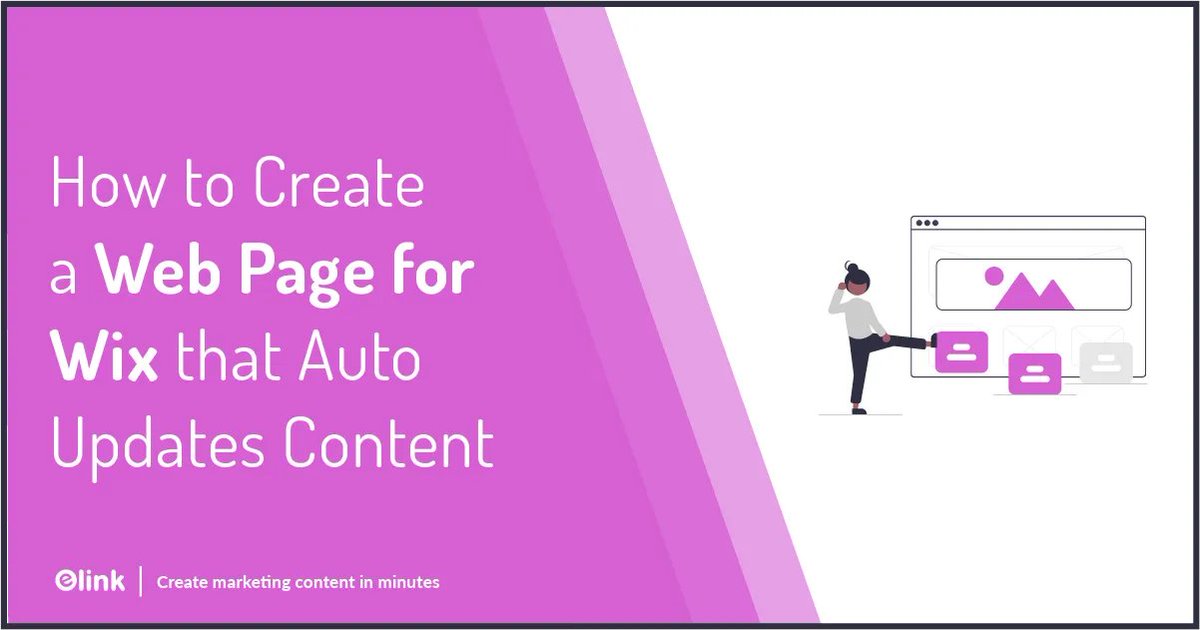elink_io's tweet image. 🌐✨ Make your Wix website shine with a dynamic touch! Learn how to create an automated web page that wows your visitors! Stand out from the web crowd with the help of Elink.io&apos;s guide! 💻🚀 
#Wix #DynamicWebPage #WebsiteBuilder
buff.ly/3q8XOMu