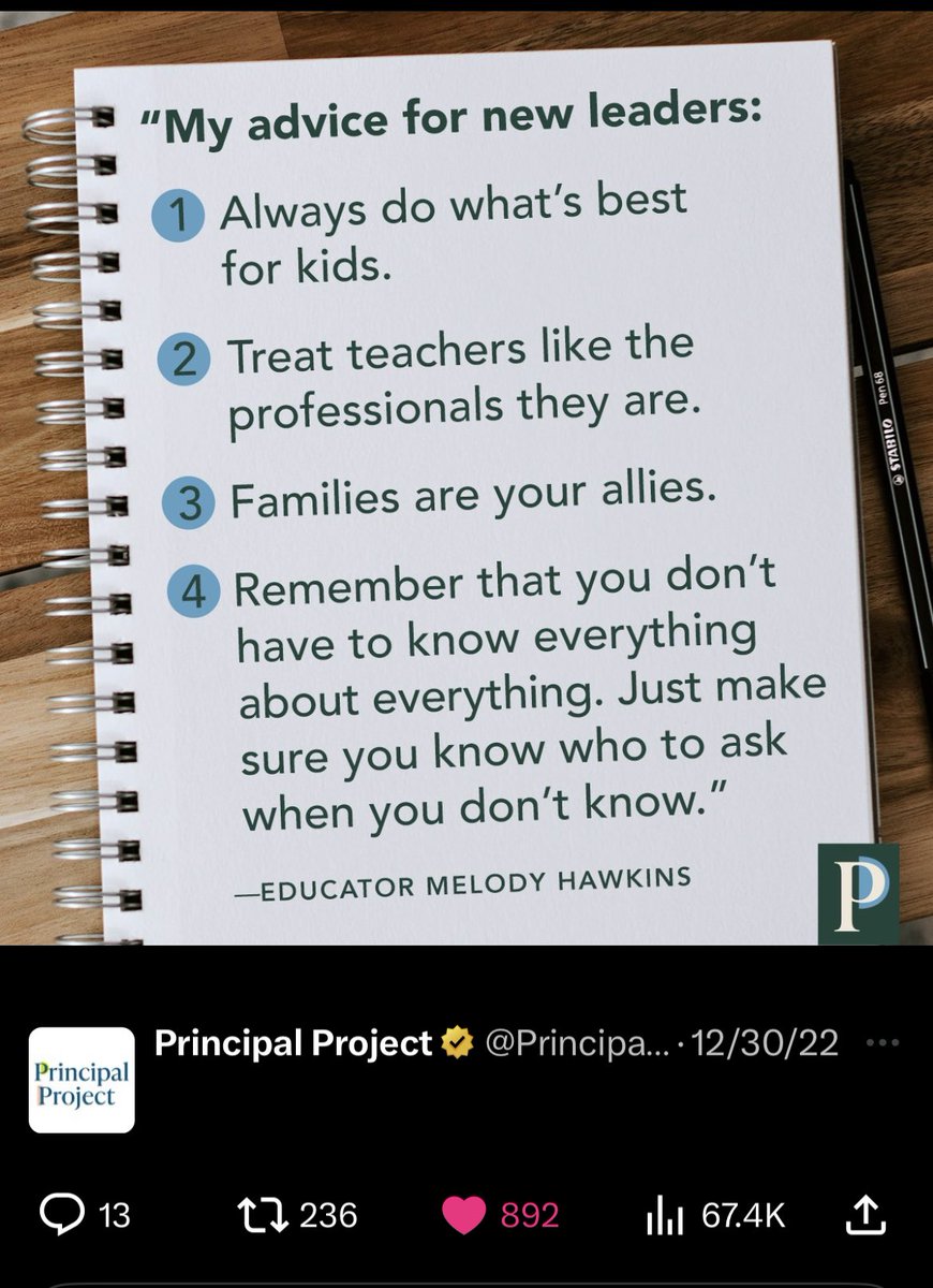 🤔Imagine if every adult who influences the educational experiences of our kids (i.e. policymakers) led with these 4 thoughts… #visionaryleaders #forthekids #educationleaders