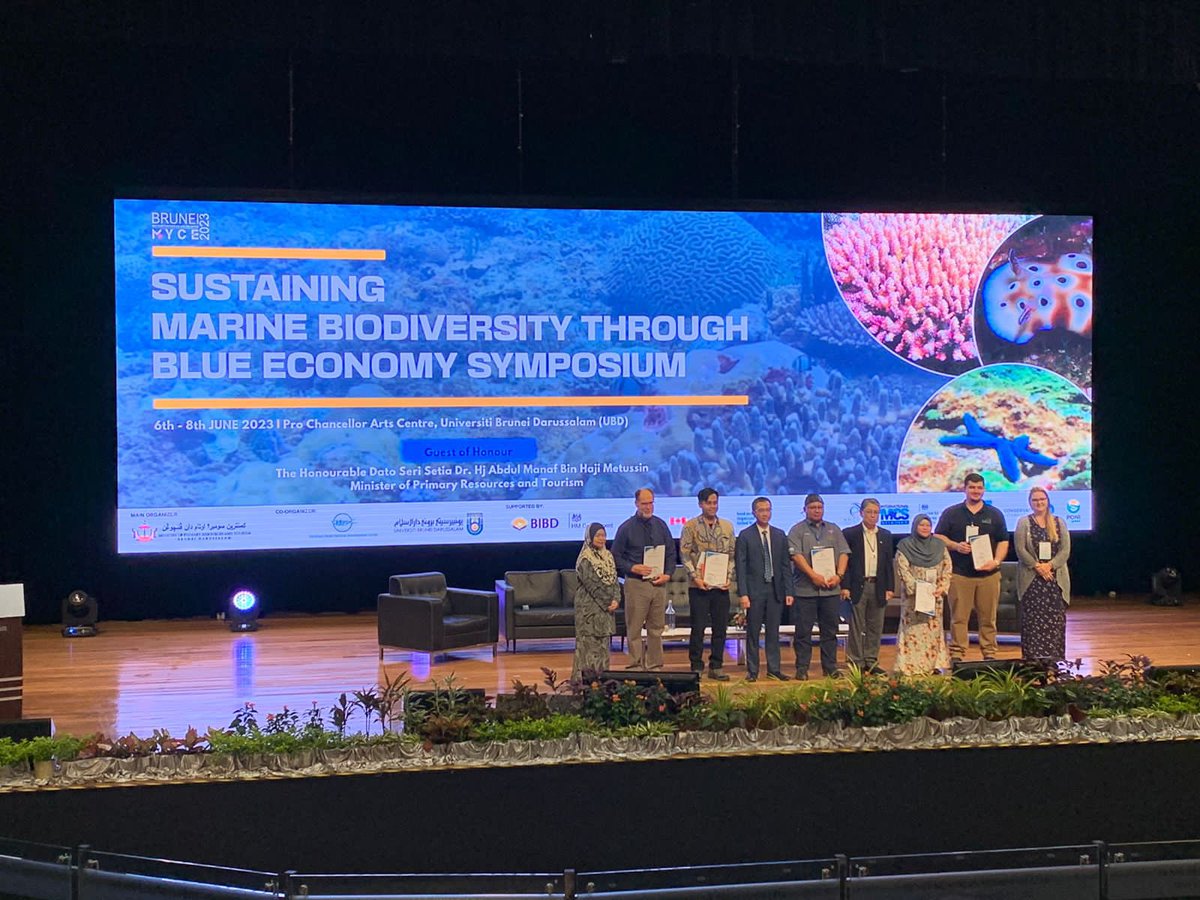 UKinBrunei's tweet photo. Plenty of knowledge shared at 🇧🇳 #MYCE on sustaining marine biodiversity through blue economy. Lisa Benson from 🇬🇧 ‘s @CefasGovUK was a panelist, speaking on the blue economy. Lisa moderated a session this on the importance of protecting our marine #biodiversity 🐠🪸 @DefraGovUK https://t.co/T4iXWgakYO