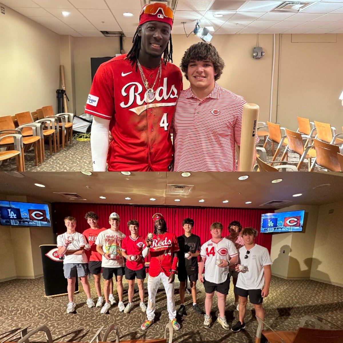 The kid who caught the Elly De La Cruz home run ball hooked up his whole squad.