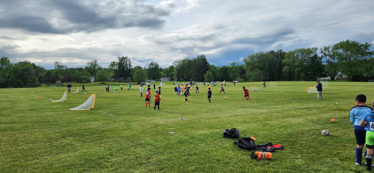 Club tryouts were hopping tonight at Falmouth Community Park Fields.