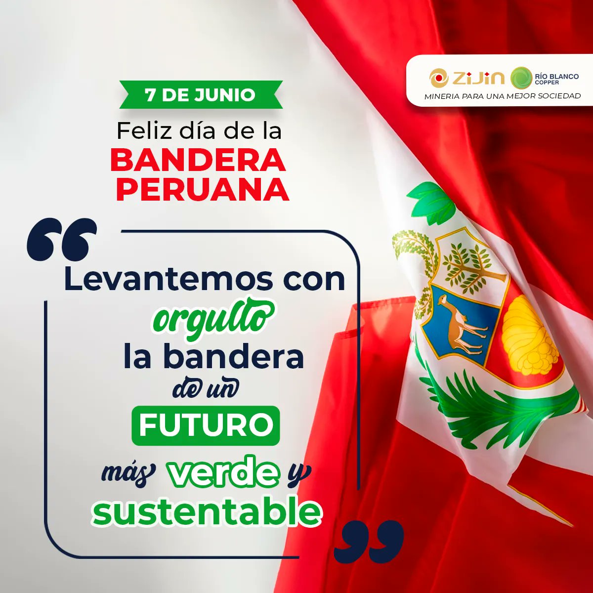 #BanderaPeruana | Honramos nuestra bandera trabajando de manera responsable con el medio ambiente 

#DíaDeLaBandera #CompromisoAmbiental #Sostenibilidad #MineríaParaElProgreso #SumandoEsfuerzos