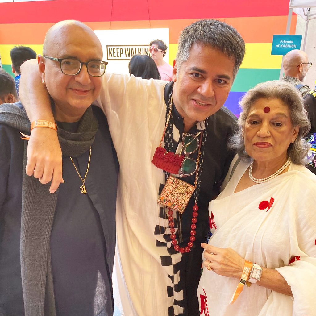 With the two Bombay icons @dollythakore and @parmeshs ! Lifelong friends ❤️❤️❤️@KashishMIQFF