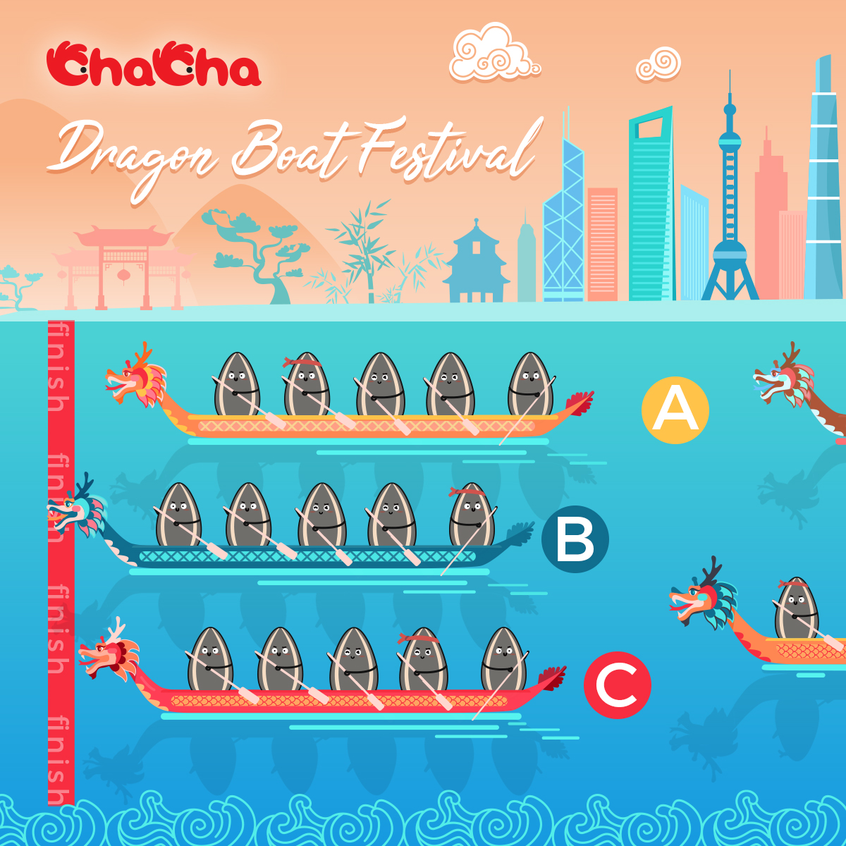 📢📢📢The correct answer is B, who are the winners?🤩🤩🤩#RacewithChaCha #ChaChaMoment