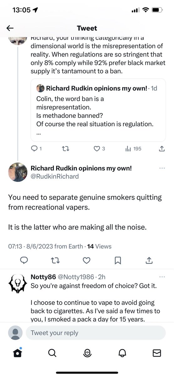 Aren’t we all genuine smokers quitting??

I’m blocked by this nutter so please pass on my disgust!